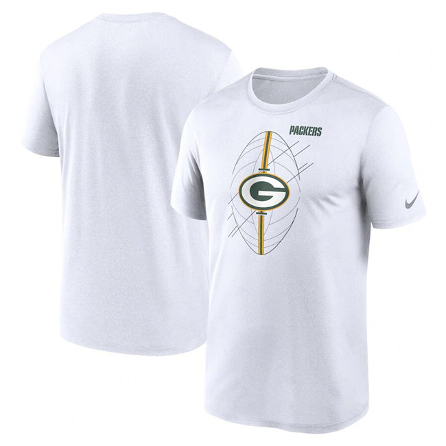 Men's Green Bay Packers White Legend Icon Performance T-Shirt Men's Green Bay Packers White Legend Icon Performance T-Shirt